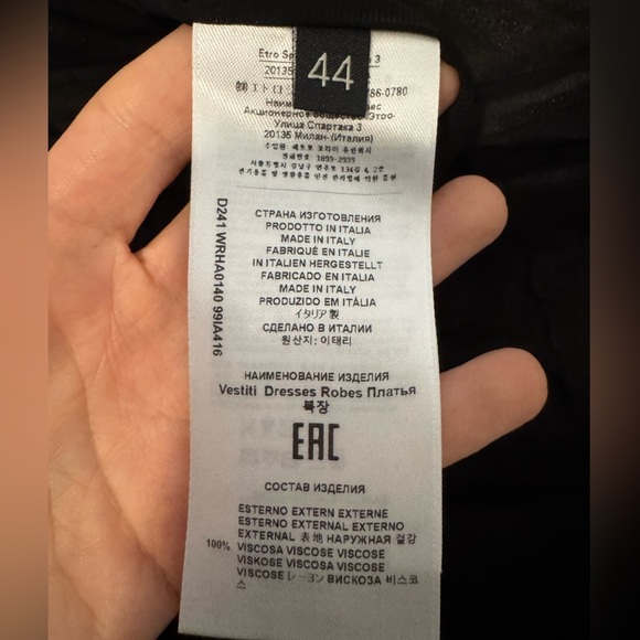 ETRO Crepe De Chine Maxi Halterneck Floral Paisley Dress Size IT44 US8 NWT - Picture 8 of 11